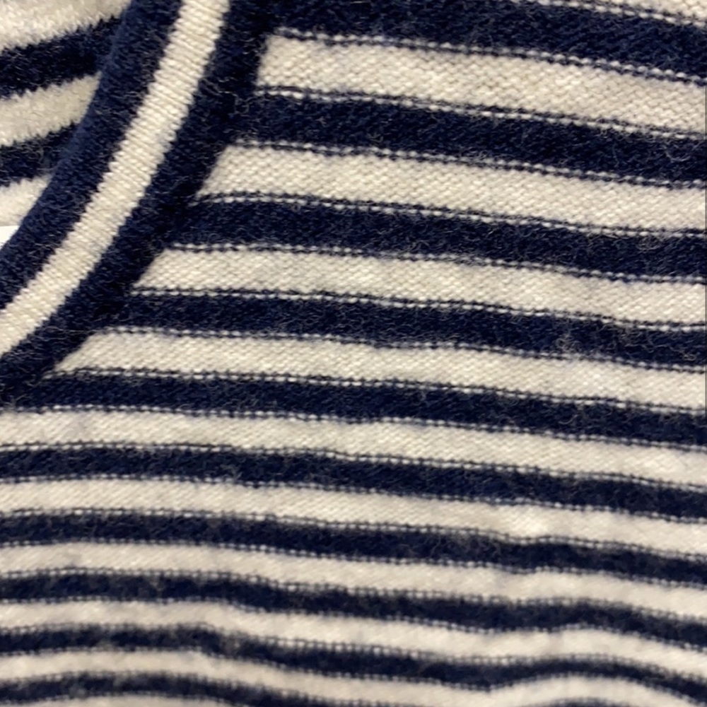J. Crew Navy and White Striped Sweater Top - Picture 2 of 3